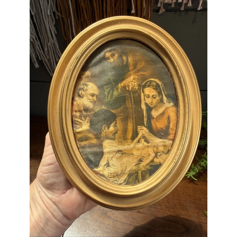 VTG Hanging German Reuge-like Music box Pull String Silent Night Princess WORKS!
